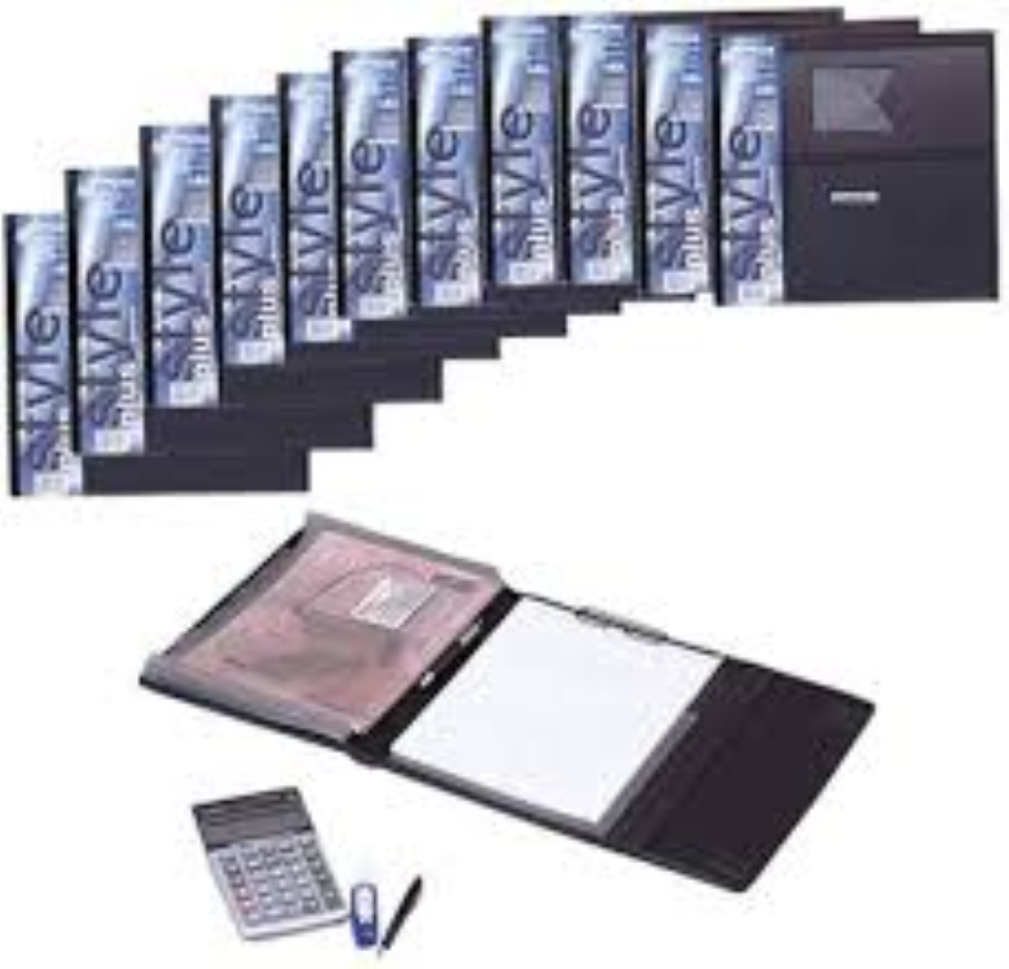 Foldermate Executive folder w/pad Bx=12pc -SPB FE-151-BK